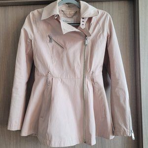 BCBG Light Pink Peplum Trench Coat/Spring Jacket